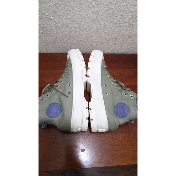 Converse Chuck Taylor All Star High-Top Shoes Olive & Purple Leather Unisex 7.5M - Picture 5 of 8